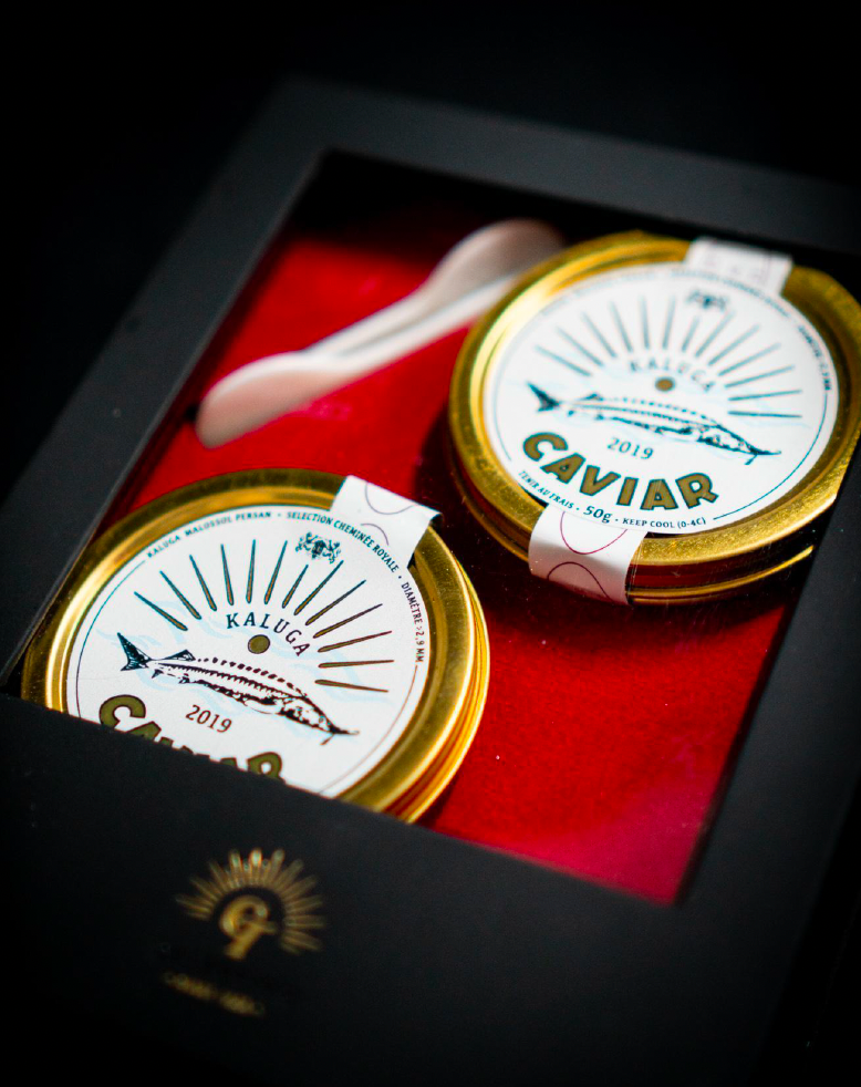 Kaviar Geschenkset Sélection Cheminée Royale IBIZA Caviar 2 X 50 GR or 1 X 100 GR